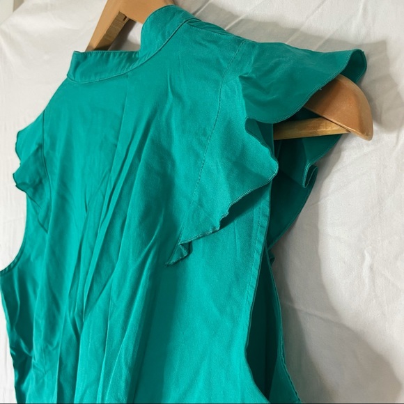 Turquoise Ruffle Blouse Size M - Picture 4 of 5